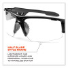 Skullerz Dagr Safety Glasses, Black Half Frame, Clear Single Anti-Fog Lens