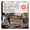 Skullerz Dagr Safety Glasses, Black Half Frame, Clear Single Anti-Fog Lens
