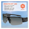 Skullerz Dagr Safety Glasses, Black Half Frame, Smoke Single Anti-Fog Lens