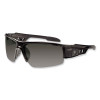 Skullerz Dagr Safety Glasses, Black Half Frame, Smoke Single Anti-Fog Lens