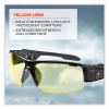 Skullerz Dagr Safety Glasses, Black Half Frame, Yellow Single Lens
