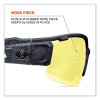 Skullerz Dagr Safety Glasses, Black Half Frame, Yellow Single Lens