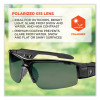 Skullerz Dagr Safety Glasses, Black Half Frame, Polarized G15 Green Shade 3 Vlt Single Lens