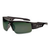 Skullerz Dagr Safety Glasses, Black Half Frame, Polarized G15 Green Shade 3 Vlt Single Lens