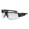 Skullerz Dagr Safety Glasses, Black Half Frame, Clear Single Anti-Fog I/O Lens