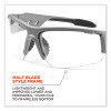 Skullerz Dagr Safety Glasses, Matte Gray Nylon Impact Frame, Anti-Fog Clear Polycarbonate Lens