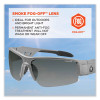 Skullerz Dagr Safety Glasses, Matte Gray Nylon Impact Frame, Anti-Fog Smoke Polycarbonate Lens
