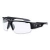 Skullerz Dagr Safety Glasses, Matte Black Half Frame, Clear Single Lens