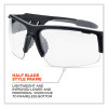 Skullerz Dagr Safety Glasses, Matte Black Half Frame, Clear Single Anti-Fog Lens