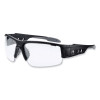 Skullerz Dagr Safety Glasses, Matte Black Half Frame, Clear Single Anti-Fog Lens