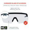 Skullerz Aegir Safety Glasses, Matte Black Half Frame, Clear Single Lens