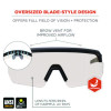 Skullerz Aegir Safety Glasses, Matte Black Half Frame, Clear Single I/O Lens