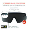 Skullerz Aegir Anti-Scratch Enhanced Anti-Fog Safety Glasses, Matte Black Half Frame, Smoke Single Lens