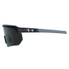 Skullerz Aegir Anti-Scratch Enhanced Anti-Fog Safety Glasses, Matte Black Half Frame, Smoke Single Lens