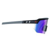 Skullerz Aegir Anti-Scratch Enhanced Anti-Fog Safety Glasses, Matte Black Half Frame, Mirrored Blue Single Lens