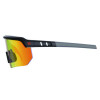 Skullerz Aegir Safety Glasses, Matte Black Half Frame, Mirrored Orange Single Lens