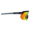 Skullerz Aegir Anti-Scratch Enhanced Anti-Fog Safety Glasses, Matte Black Half Frame, Mirrored Orange Single Lens
