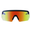 Skullerz Aegir Anti-Scratch Enhanced Anti-Fog Safety Glasses, Matte Black Half Frame, Mirrored Orange Single Lens