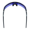 Skullerz Aegir Safety Glasses With Mirrored Lenses, Clear Smoke Nylon Impact Frame, Blue Mirror Polycarbonate Lens