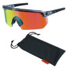 Skullerz Aegir Anti-Scratch Enhanced Anti-Fog Safety Glasses, Clear Smoke Half Frame, Mirrored Orange Single Lens