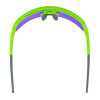 Skullerz Aegir Safety Glasses, Lime Half Frame, Mirrored Purple Single Lens