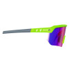 Skullerz Aegir Anti-Scratch Enhanced Anti-Fog Safety Glasses, Lime Half Frame, Mirrored Purple Single Lens