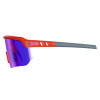 Skullerz Aegir Safety Glasses, Orange Half Frame, Mirrored Purple Single Lens