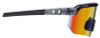 Skullerz Aegir Anti-Scratch Enhanced Anti-Fog Safety Glasses, Clear Smoke Half Frame, Polarized Mirrored Orange Single Lens