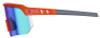 Skullerz Aegir Anti-Scratch Enhanced Anti-Fog Safety Glasses, Orange Half Frame, Polarized Mirrored Blue Single Lens