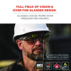 Skullerz Osmin Anti-Scratch Enhanced Anti-Fog Safety Glasses, Matte Black Half Frame Otg, Clear Single I/O Lens