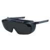 Skullerz Osmin Safety Glasses, Matte Black Half Frame Otg, Smoke Single Lens