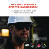 Skullerz Osmin Safety Glasses, Matte Black Half Frame Otg, Smoke Single Lens