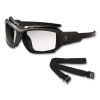 Skullerz Loki Safety Glasses/Goggles, Fog-Off Technology, Black Full Frame, Clear Dual Lens