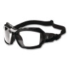 Skullerz Loki Safety Glasses/Goggles, Fog-Off Technology, Black Full Frame, Clear Dual Lens