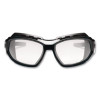 Skullerz Loki Safety Glasses/Goggles, Fog-Off Technology, Black Full Frame, Clear Dual Lens