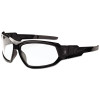 Skullerz Loki Safety Glasses/Goggles, Fog-Off Technology, Black Full Frame, Clear Dual Lens