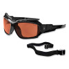 Skullerz Loki Safety Glasses/Goggles, Black Full Frame, Polarized Copper Dual Lens