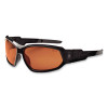 Skullerz Loki Safety Glasses/Goggles, Black Full Frame, Polarized Copper Dual Lens