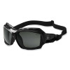 Skullerz Loki Safety Glasses/Goggles, Black Full Frame, Polarized Smoke Dual Lens