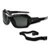 Skullerz Loki Safety Glasses/Goggles, Black Full Frame, Polarized Smoke Dual Lens