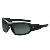Skullerz Loki Anti-Scratch Enhanced Anti-Fog Convertible Safety Spoggles With Strap, Matte Black Half Frame, Smoke Dual Lens