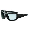 Skullerz Loki Anti-Scratch Enhanced Anti-Fog Convertible Safety Spoggles, Matte Black Half Frame, Clear Dual I/O Lens