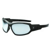 Skullerz Loki Anti-Scratch Enhanced Anti-Fog Convertible Safety Spoggles, Matte Black Half Frame, Clear Dual I/O Lens