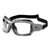 Skullerz Loki Safety Glasses/Goggles, Matte Gray Full Frame, Clear Dual Anti-Fog Lens