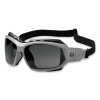 Skullerz Loki Safety Glasses/Goggles, Matte Gray Full Frame, Polarized Smoke Dual Lens