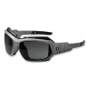 Skullerz Loki Safety Glasses/Goggles, Matte Gray Full Frame, Polarized Smoke Dual Lens