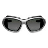 Skullerz Loki Safety Glasses/Goggles, Matte Gray Full Frame, Polarized Smoke Dual Lens