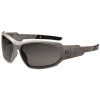 Skullerz Loki Safety Glasses/Goggles, Fog-Off Technology, Matte Gray Full Frame, Smoke Dual Lens