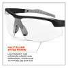 Skullerz Skoll Safety Glasses, Fog-Off Technology, Matte Black Half Frame, Clear Single Lens