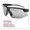 Skullerz Skoll Safety Glasses, Matte Black Half Frame, Smoke Single Lens
